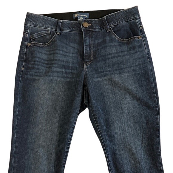 Democracy Womens 16W Blue "Ab"solution Denim Jeans Mid Rise Slim Fit - Picture 3 of 7